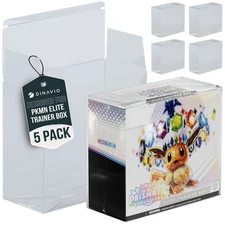 Plastic Pokemon Elite Trainer Box Protectors ETB Displays 5 PACK