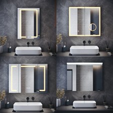 LED Spiegelschrank 36-80cm Badspiegel mit Beleuchtung Wandschrank Hängeschrank