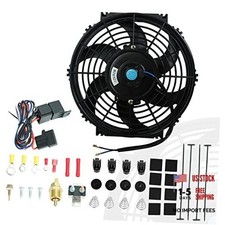 10" Universal Slim Fan Push Pull Electric Radiator 12V 80W High 10 Inch