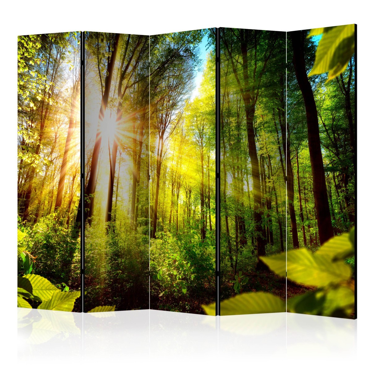 Paravent 5 volets Forest Hideout 172x225cm pour isoler un grand espace sans travaux
