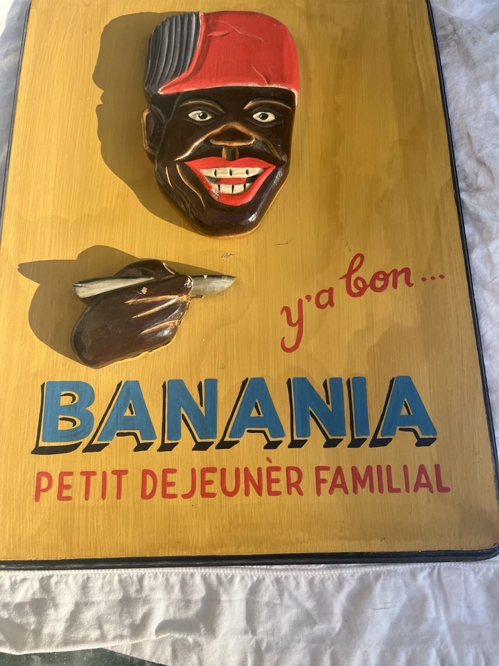 Ancienne Plaque Publicitaire BANANIA - Photo 3/4