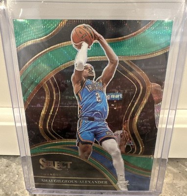 Shai Gilgeous-Alexander 2023-24 Select Courtside Green Prizm 50/50 (Bookend)
