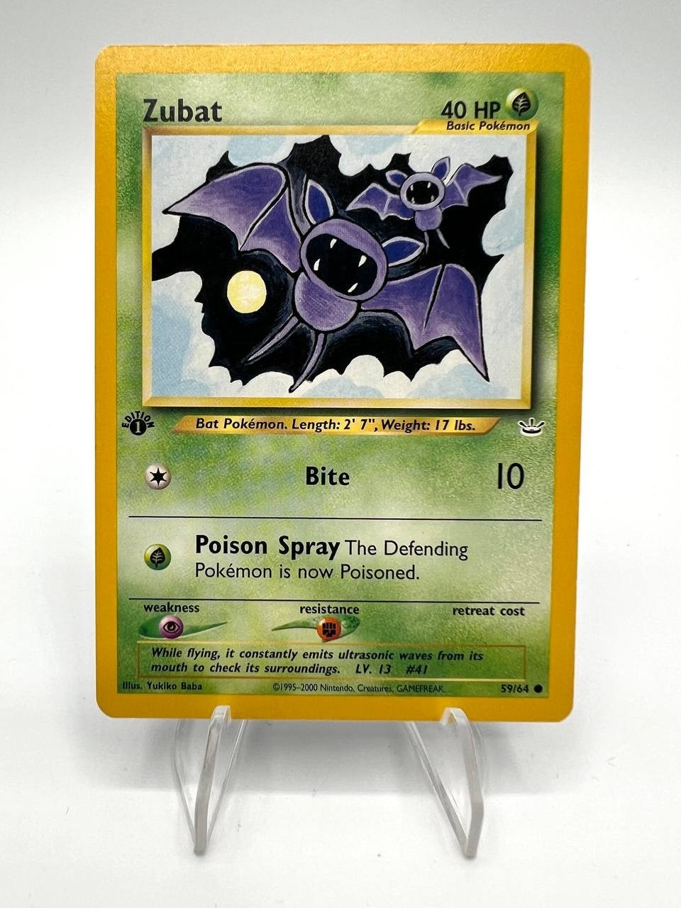 Pokemon Neo Revelation Zubat 59/64 1st Edition English Vintage Excellent