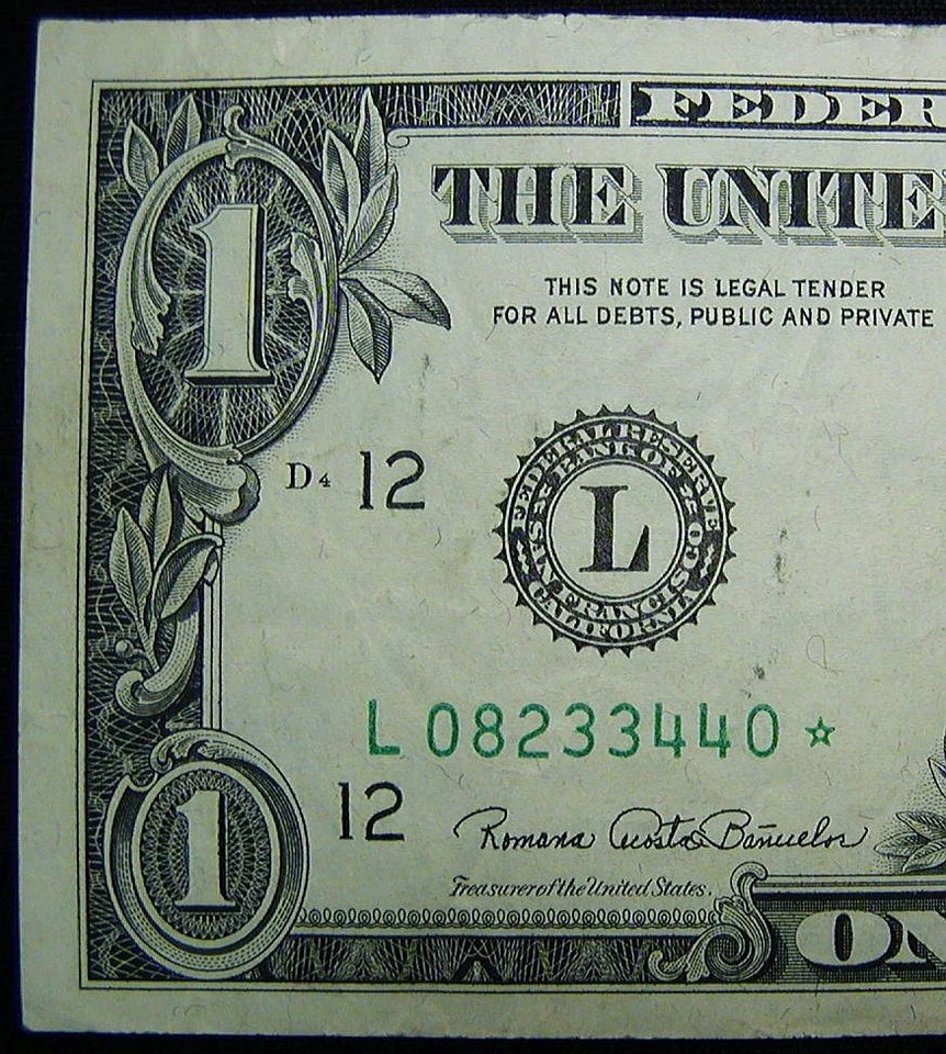 UNITED STATES Series 1969 C One Dollar $1 FRN SAN FRANCISCO "STAR"  Note LOOK - Image 3 of 4