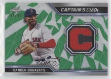 2021 Chrome Captain's Cloth Relics Green Refractor 87/99 Xander Bogaerts 0p1n