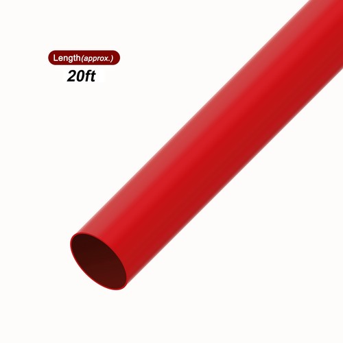 Heat Shrink Tube 2:1 Cable Red 1inch Diameter 20ft Long - Picture 4 of 7