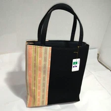 NewTote bag black Japanese style bag Lesson tea ceremony bag Stylish bag Kimono