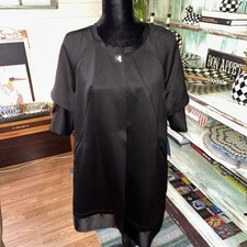 Simply Vera Vera Wang XL Pure Night Punk Rockher Dress Topper Black Women's