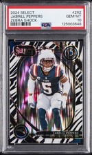 2024 PANINI SELECT ZEBRA SHOCK #262 JABRILL PEPPERS PSA 10