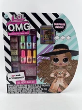 LOL Surprise OMG Nail Art Kit 40+ Accessories Polish Set Girls Glam Gift NIB
