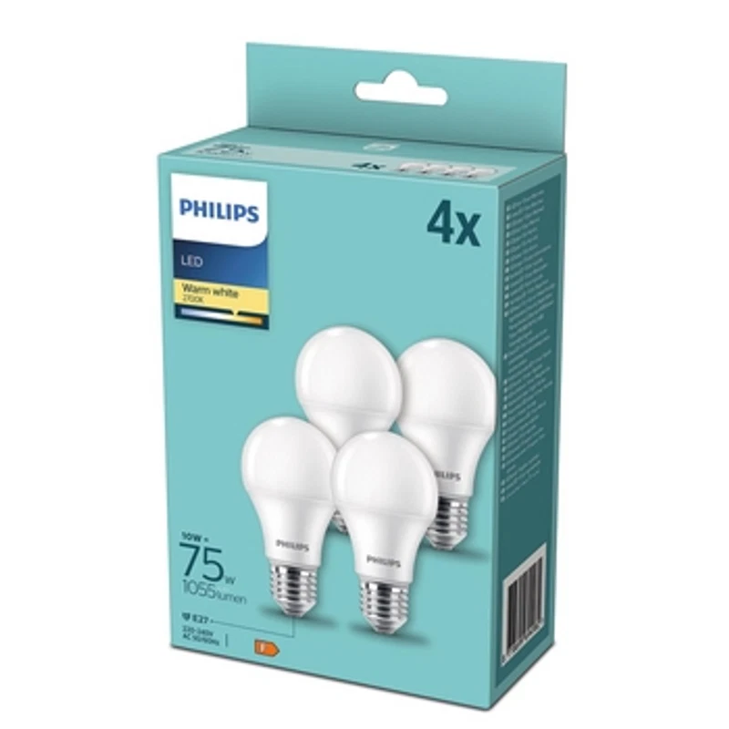 Żarówka LED Philips 10W E27 4 szt. 2700K Signify Poland sp. z o.o. - Photo 1/1