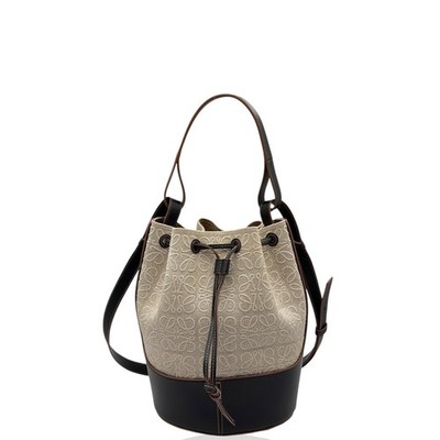 Loewe Bucket Beige Black Canvas (kc030126b5)