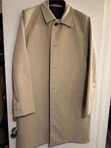 NWT Brooks Brothers Large Beige Trench Coat Made In Thailand 24.5 - product listing photo