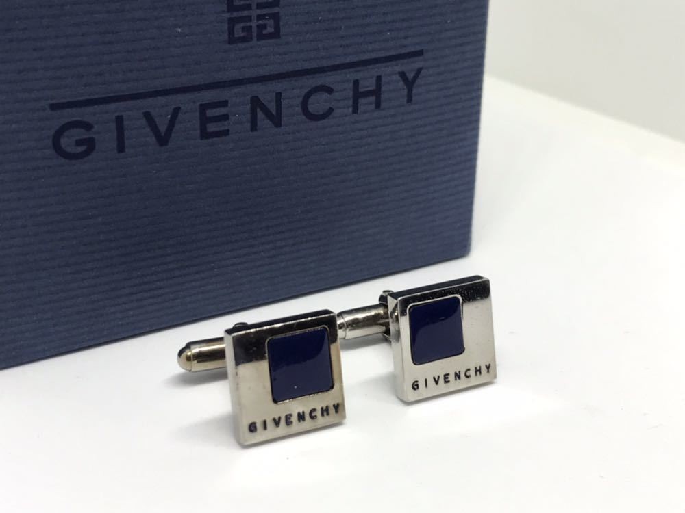 Givenchy Square Blue Logo Cufflinks - image 2