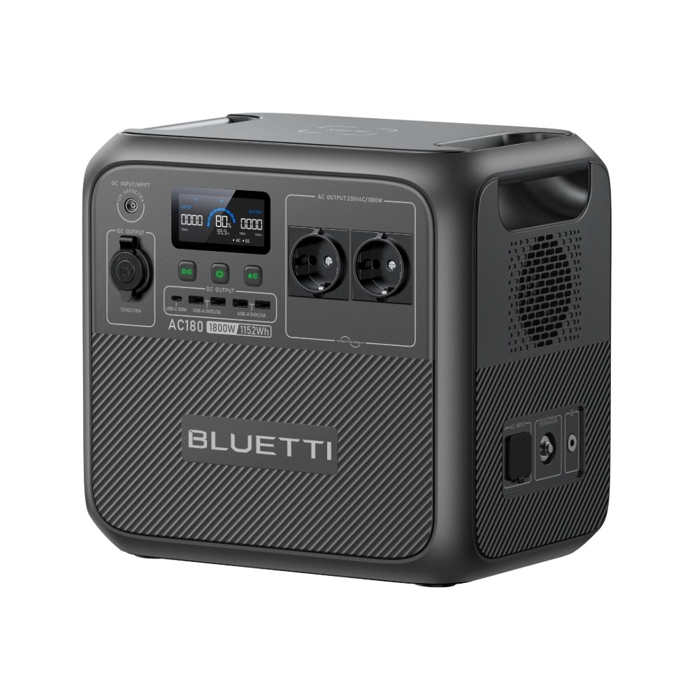 BLUETTI AC180 1152Wh 1800W Portable Power Station+Optional Solar