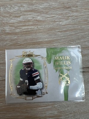 2022 Wild Card Matte White Smoking Guns #SG6 Malik Willis Rookie RC Card
