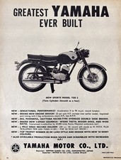 Yamaha Sports Model YDS 2 1963 Vintage Motorcycle Advert