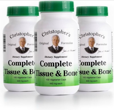 Dr. Christophers Formulas Complete Tissue and Bone, 440Mg, 100 Capsules (3 Pack)