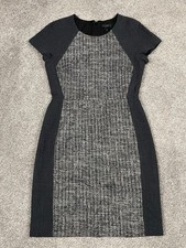 J Crew Dress Womens 8 Black Tweed Boucle Sheath Party Pencil Wool Event Office