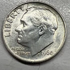 1960 Roosevelt Dime 90% Uncirculated Silver 10c US Coin