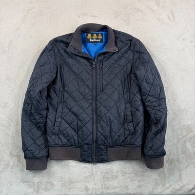 Barbour Astern Quilted Nautical Jacket Men Small Navy Lined Insulated Designer