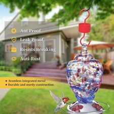 Hummingbird Hanging Feeders Outdoors Metal Ant Moat Accessory 4 Hooks Brushes