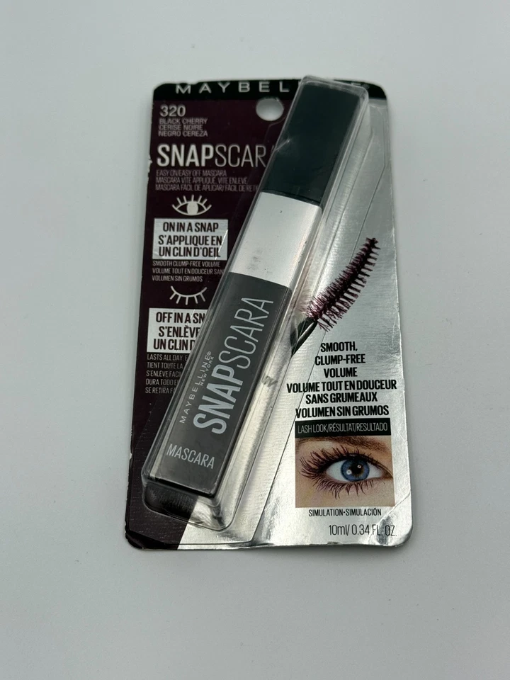 3 PACK Maybelline Snapscara Washable Volume Mascara #320 Black Cherry NEW - Image 2 of 4