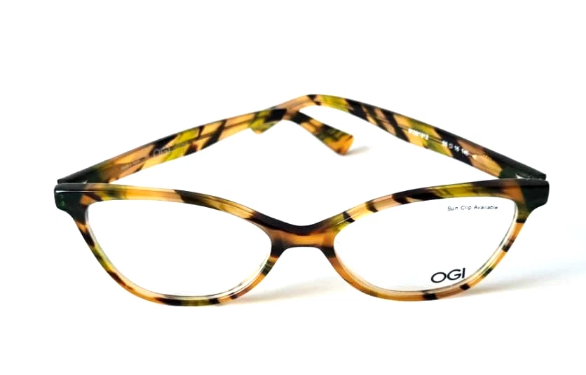 MARCOS DE GAFAS AUTÉNTICAS OGI Heritage 9106/1912 rayas naranja/verde 53-16-145 Foto 4 de 4