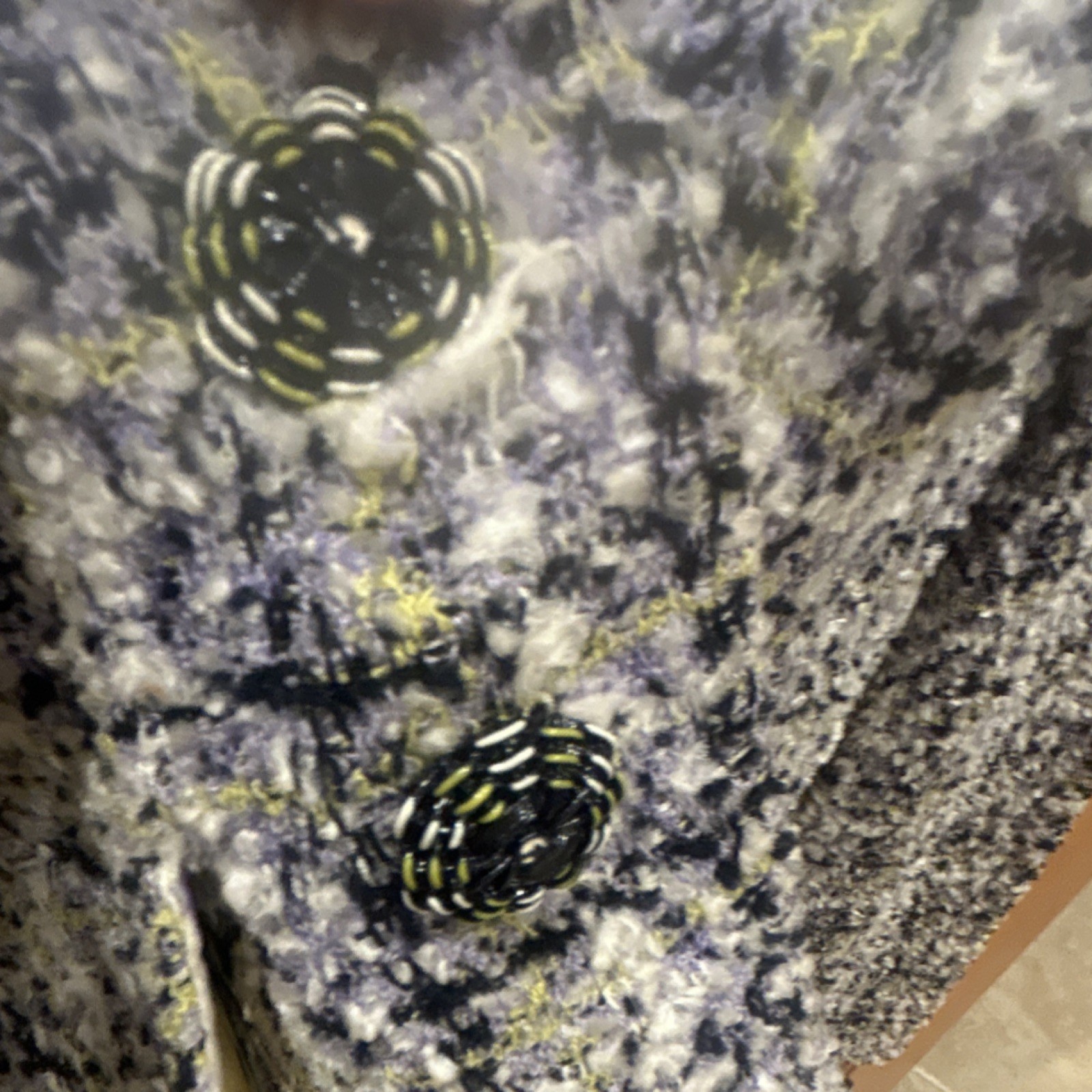 St. John Multicolor Plaid Button Collared Lined B… - image 5