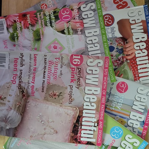6 Issues Sew Beautiful Magazines 2009 Issues 122, 123,124,125,126,127