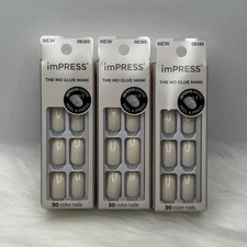 imPRESS Color Clean Cuff IMC501Y0 Press-On Nails Lot Of 3 Packs