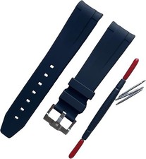 20mm Rubber Watch Strap for Rolex Black Green Submariner Yacht-Master Daytona