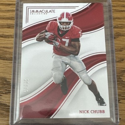 2023 Panini Immaculate Collection Collegiate - Nick Chubb #37 Ruby 25/75