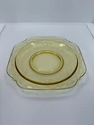 Vintage Amber Madrid Saucers Federal Glass Company