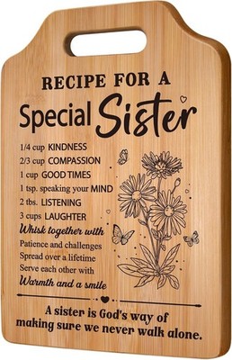 Gifts for Sister Sister Birthday Gifts Ricepe Cutting Board for Sister Sister...