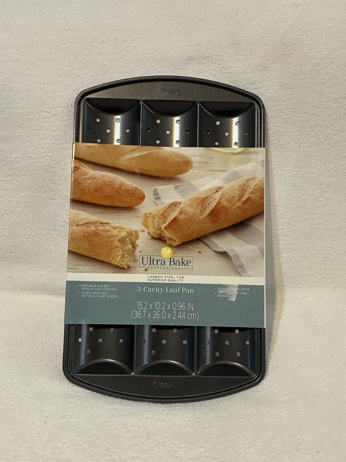 Ultra Bake French Bread Loaf Pan Non-Stick Carbon Steel Baking Mold