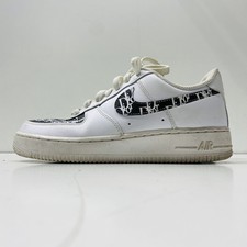 Nike Women Air Force 1 DB9596-100 White Leather Lace Up Shoes Size 8
