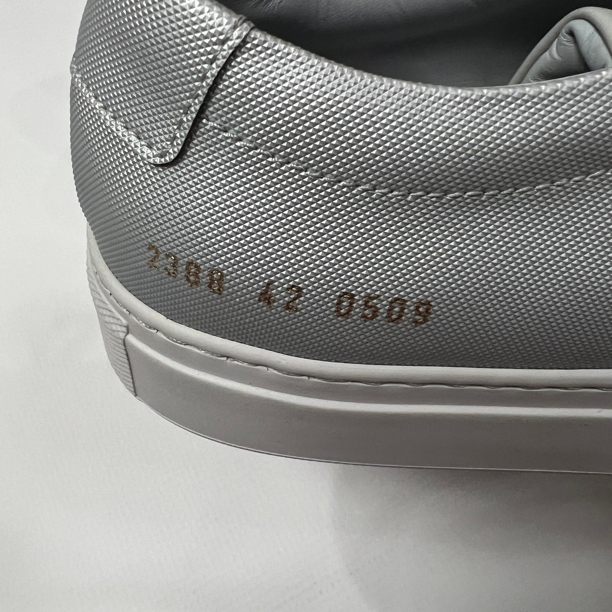 Common Projects Achilles Low Top Tech Runner EU 42 Silver Gray Sneaker US 9 Shoe Gray Original Achilles Low Snekaers by Common Projects on Sale main image 3
