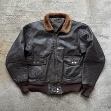 VTG Modified 50s US Navy G-1 Leather Bomber Flight Jacket Men I 42