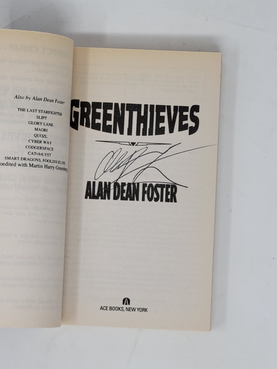 洋書 Alleno 101creations ALAN DEAN FOSTER SIGNED 1ST- Greenthieves | eBay