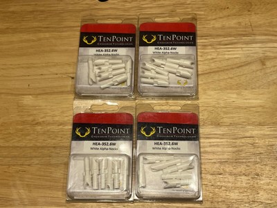 Tenpoint White Alpha Nocks  HEA-352.6W  24 Pcs Total