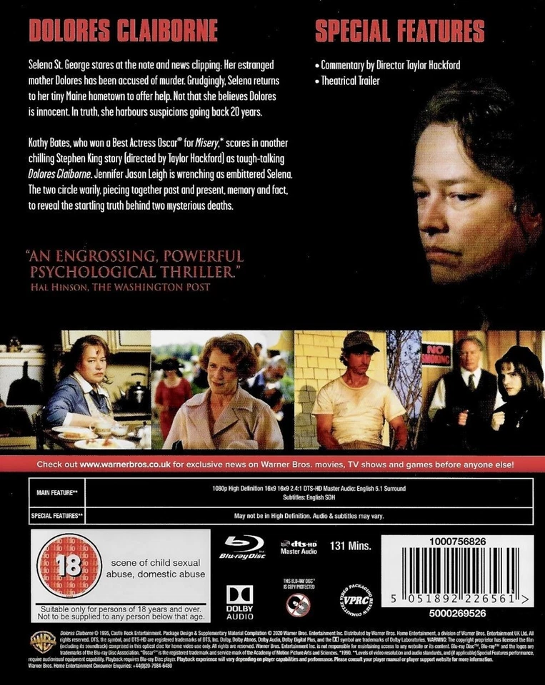 DOLORES CLAIBORNE (1995) Blu-Ray Premium Collection NEW (USA Compatible) Foto 2 de 2