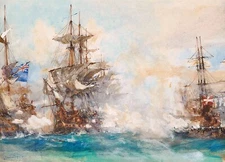 Nelsons Elephant Copenhagen 1801 Painting by Charles Edward Dixon Reproduction