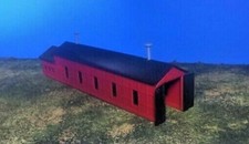 Engine Shed House with Office - N Scale Building 1:160 - Modeled in COLOR USA