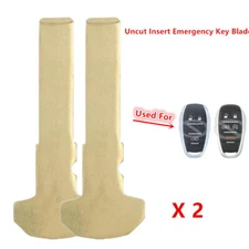 2XUncut Insert Emergency Key Blade Fob for 2015-2020 Alfa Romeo Giulia Stelvio