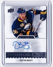 16-17 2017-18 Upper Deck Premier #62 Justin Bailey AUTO 239/399 Rookie Buffalo 