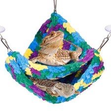 Double-Layered Reptile Hammock - Soft Bearded Dragon Hammock Swing Hanging