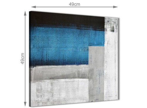 Blue Grey Painting Kitchen Canvas Accessories - Abstract 1s423s - 49cm - Picture 3 of 4