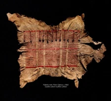 1984 AMERICAN INDIAN PUBERTY ROBE EXHIBIT PRINT AD OJIBWA HOGAN GALLERY PRINT AD