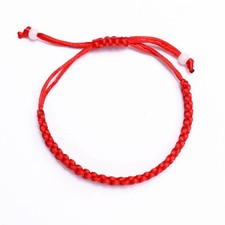 10 Red String Braided Lucky Rope Cord Jude Beaded Adjustable Braceletes